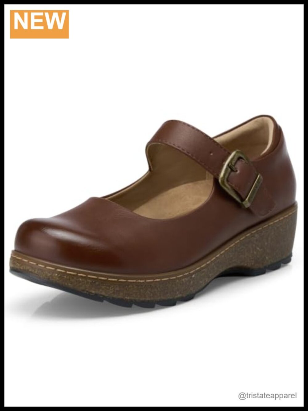 Mary Jane Pumps with Arch Support & 1.6in Platform Heel Round Toe Faux Leather